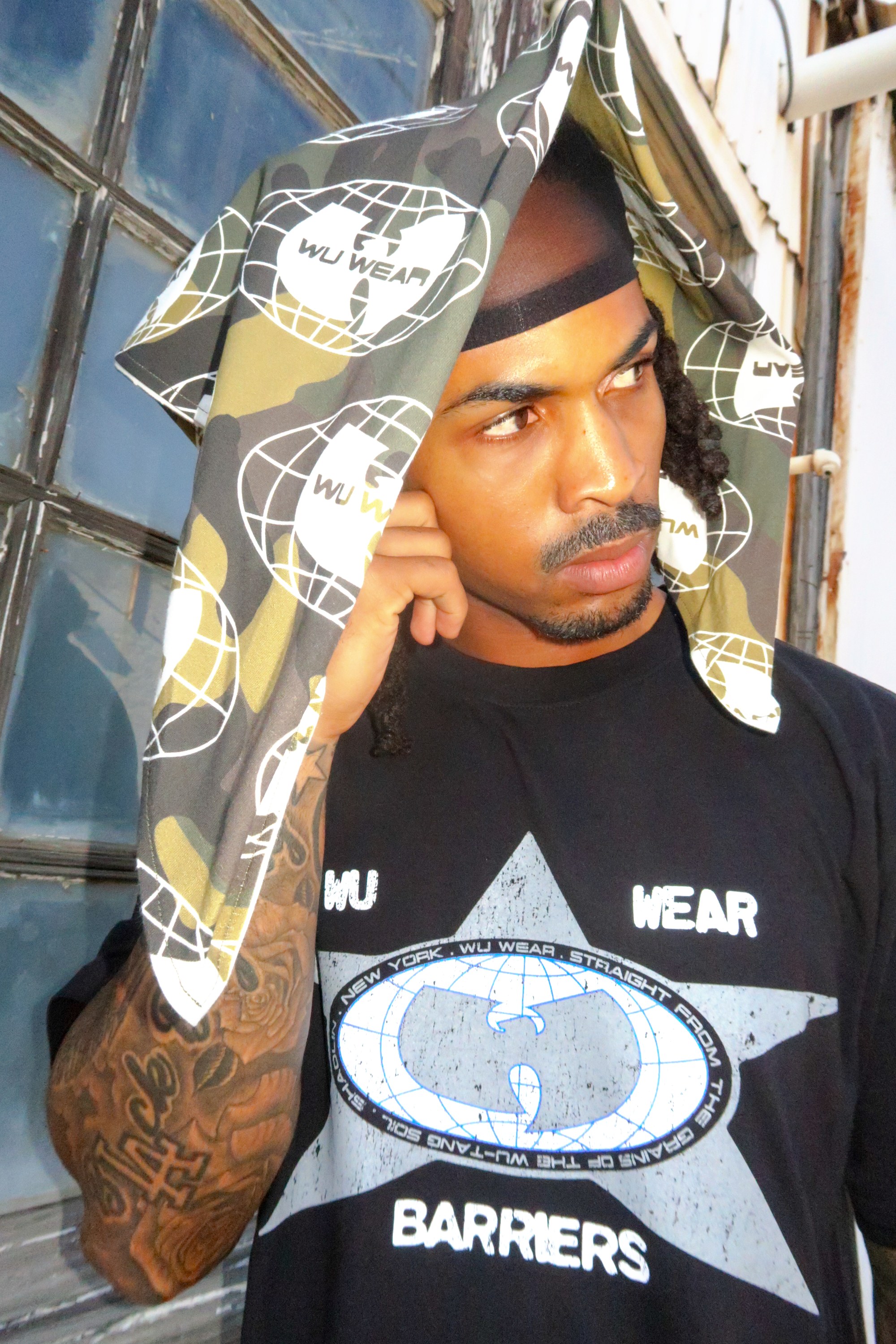 Barriers tee, front graphic close-up