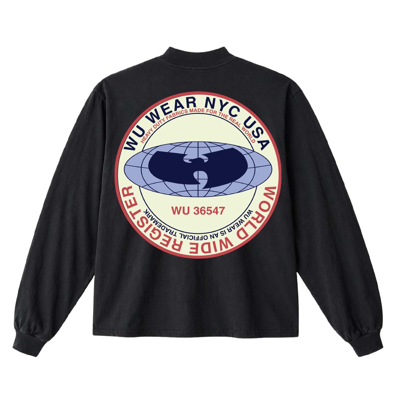 Seal Mock-Neck Long Sleeve, black, back