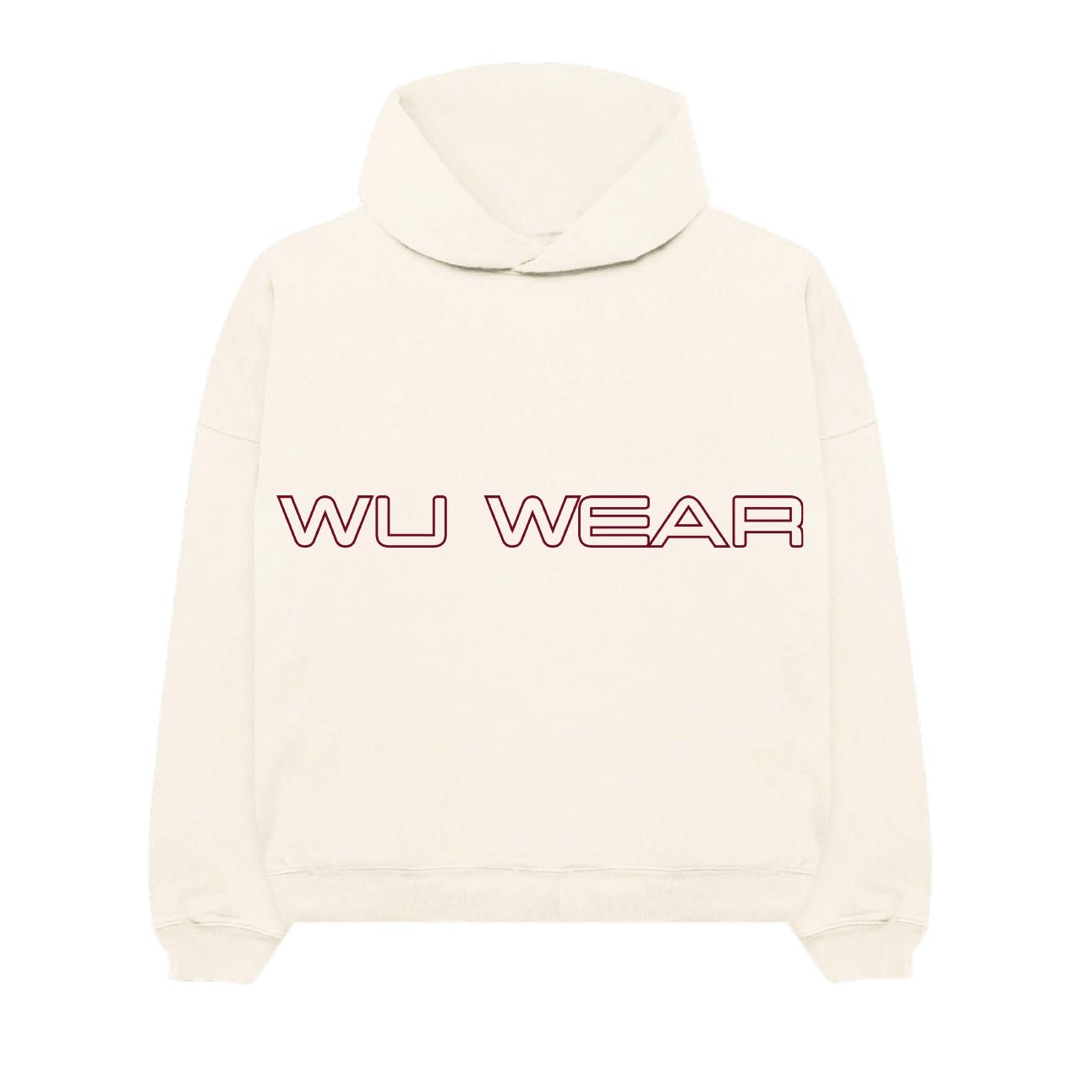 Outline Hoodie, cream, front