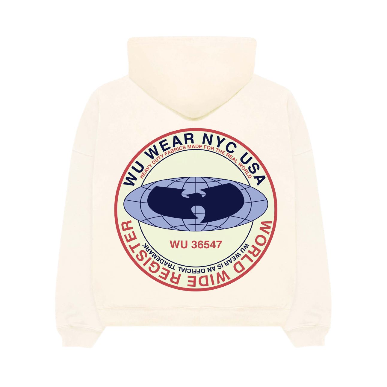 Outline Hoodie, cream, back