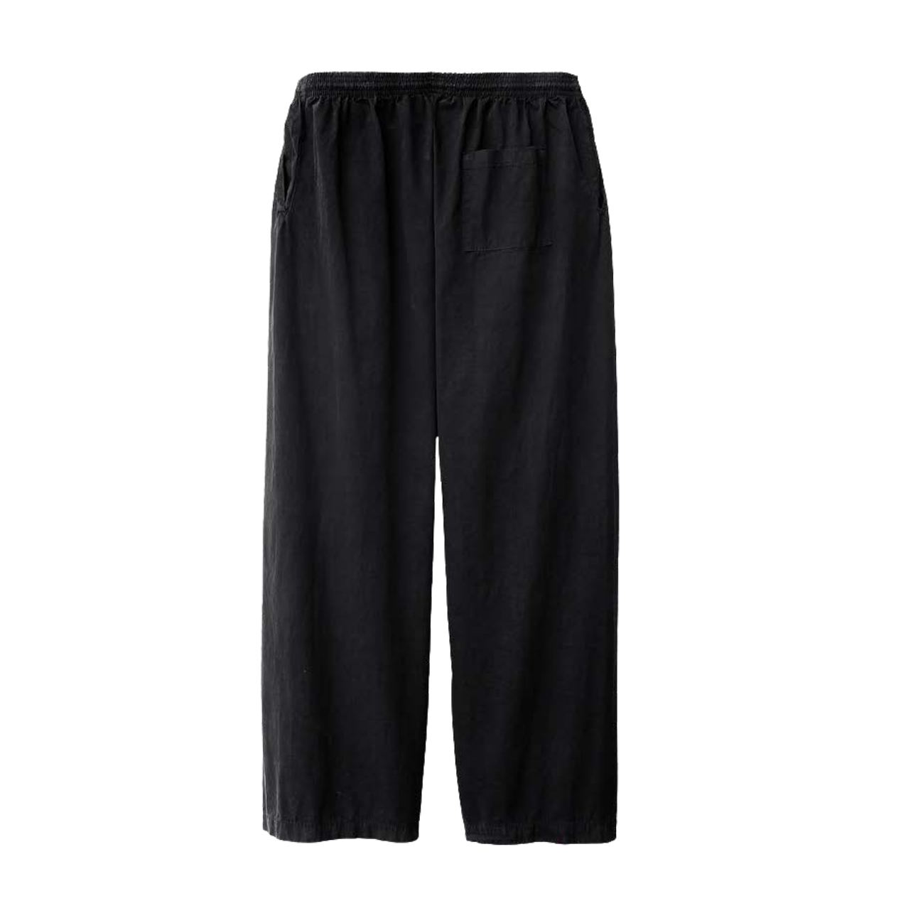Washed Drawcord Pant, black, back