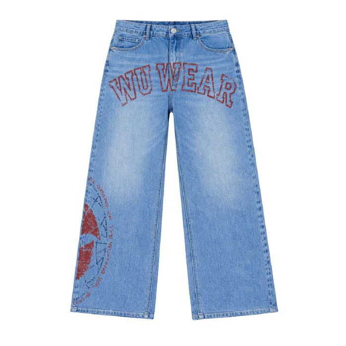 Arch Print Jean, light wash, front