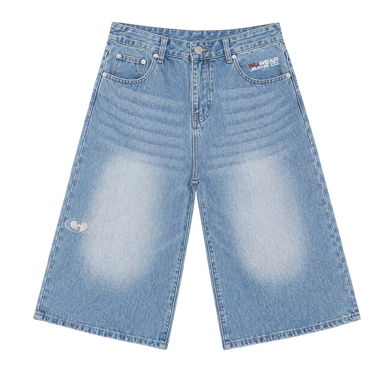 Denim Jort, light wash, front