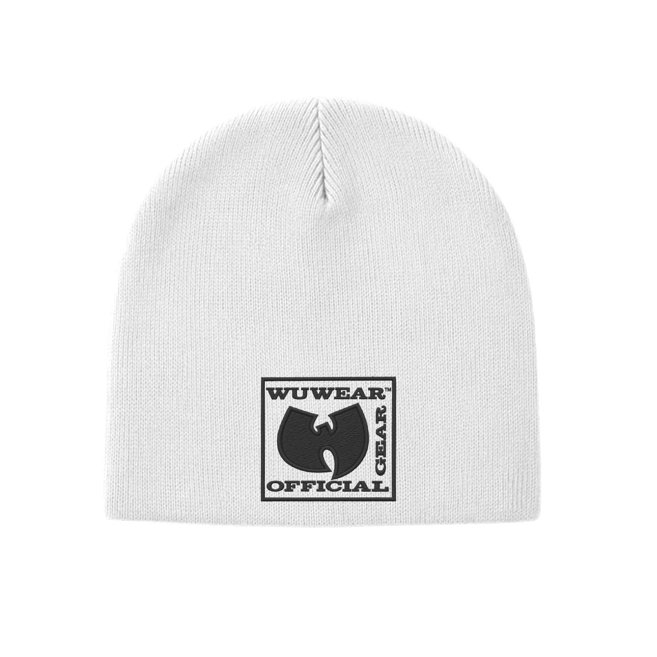 Patch Beanie, white, front