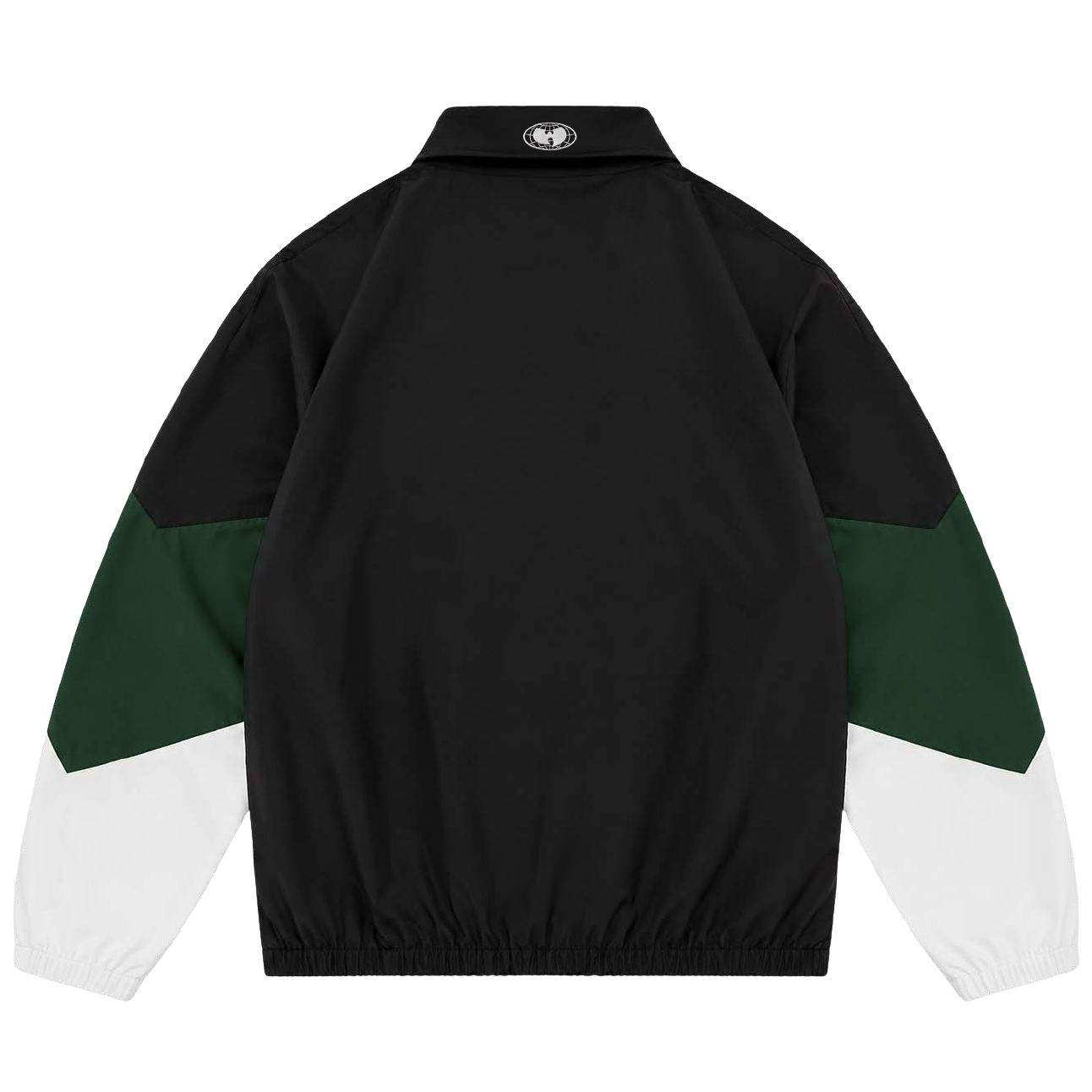 Colorblock Track Jacket, black/green/white, back