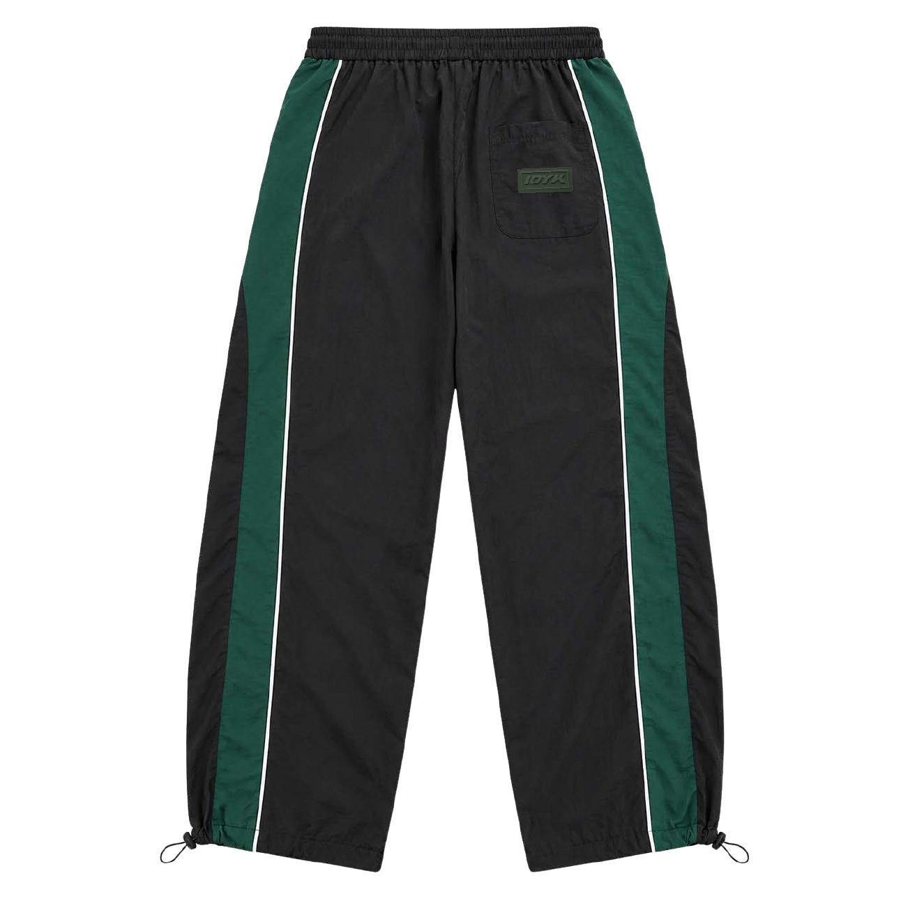 Colorblock Track Pant, black/green, back
