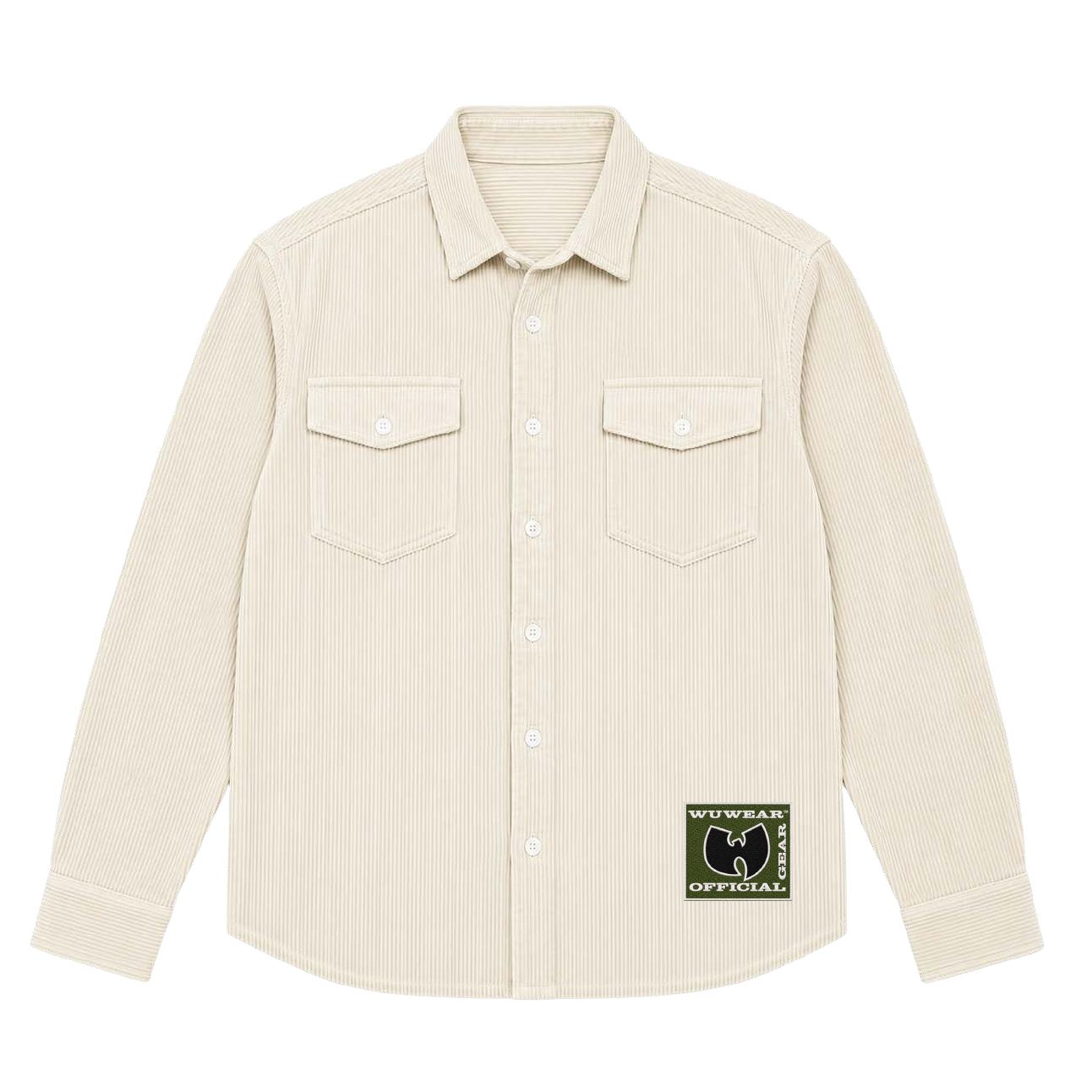 Corduroy Overshirt, cream, front