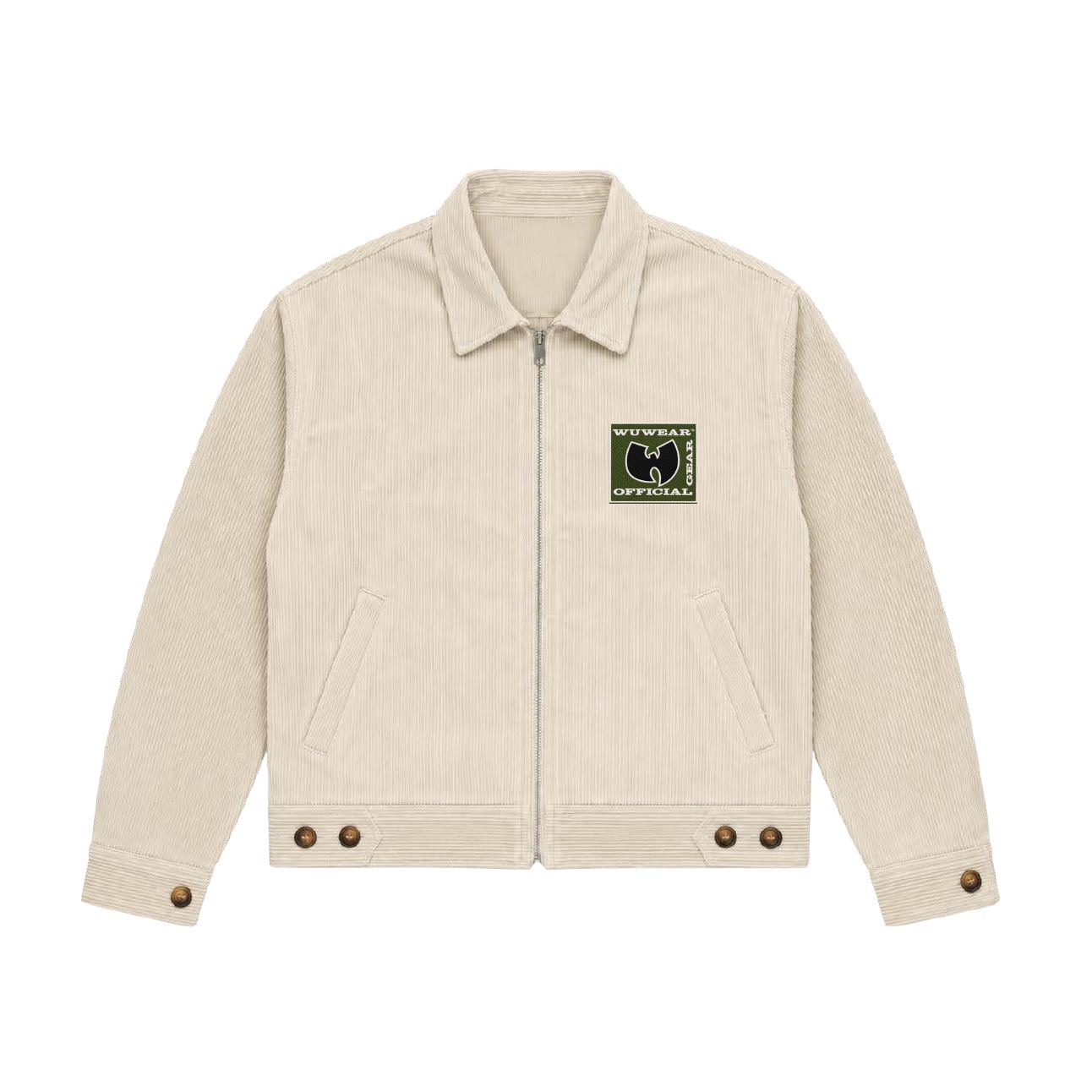 Corduroy Work Jacket, cream, front