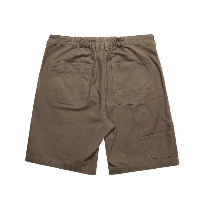 Canvas Work Short, brown, back