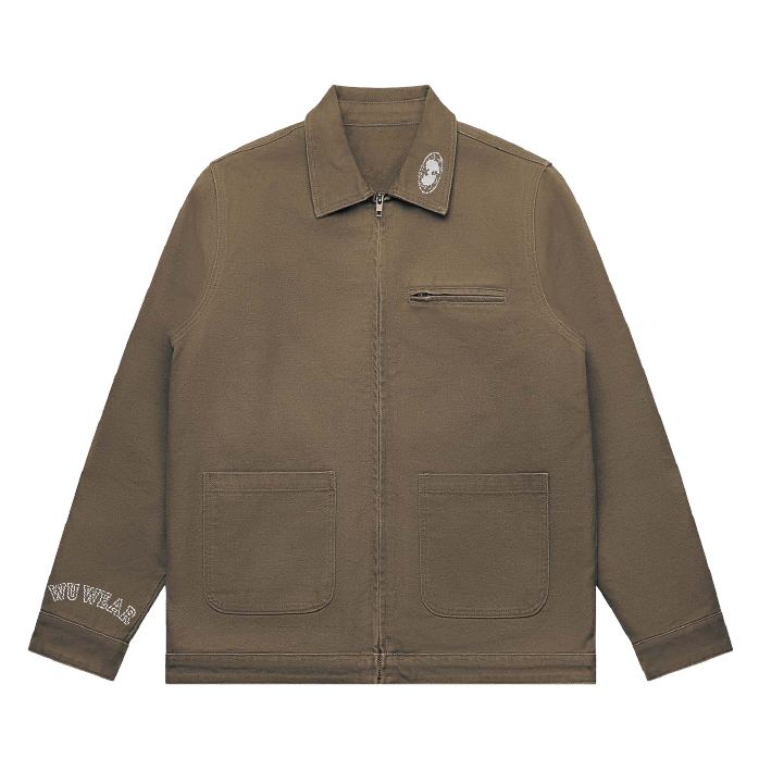 Canvas Chore Jacket, brown, front