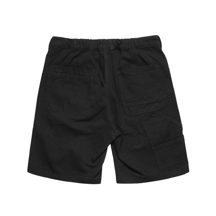 Canvas Work Short, black, back
